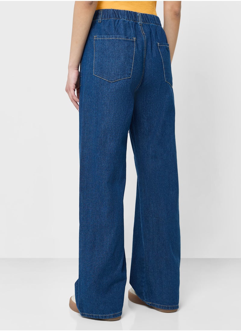 Ginger Mid Rise Wide Leg Jeans  - Image 3