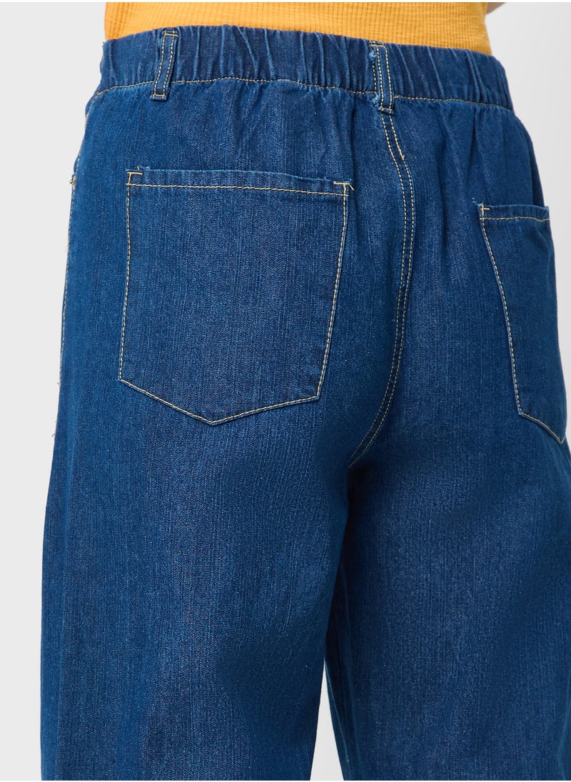 Ginger Mid Rise Wide Leg Jeans  - Image 5