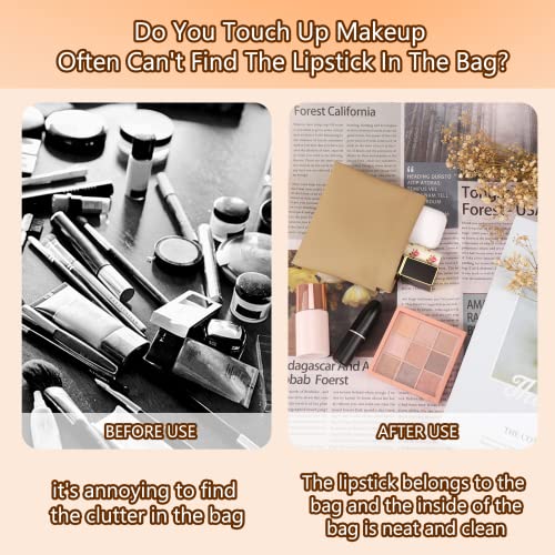 BUSOHA حقيبة مكياج صغيرة 4 قطع من بوسوها للحقائب، حقائب تجميل محمولة صغيرة للنساء، حقيبة نقود، منظّم مستلزمات التجميل، حقيبة تخزين صغيرة للسفر - Image 4