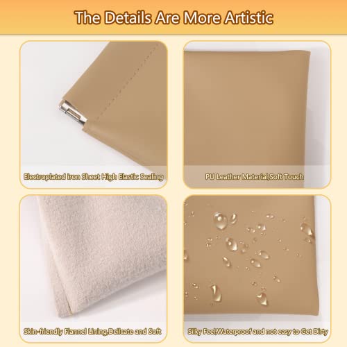 BUSOHA حقيبة مكياج صغيرة 4 قطع من بوسوها للحقائب، حقائب تجميل محمولة صغيرة للنساء، حقيبة نقود، منظّم مستلزمات التجميل، حقيبة تخزين صغيرة للسفر - Image 5