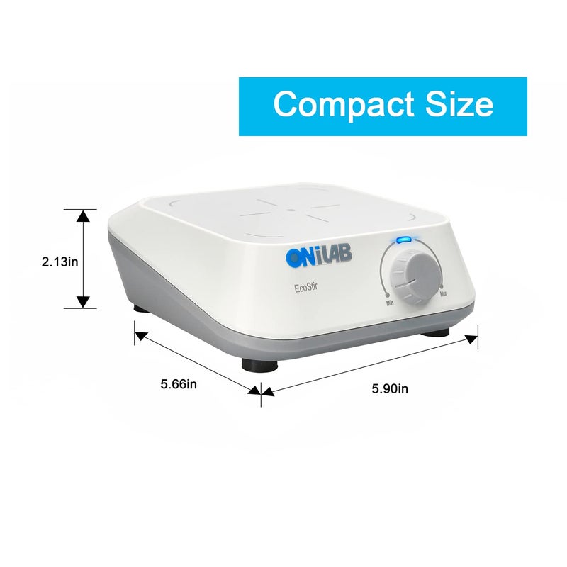 ONiLAB Magnetic Stirrer with 8PCS stir bar Set and stir bar Retriever, Magnetic Mixer Max Stirring Capacity 3000ml(No Heating) - Image 5