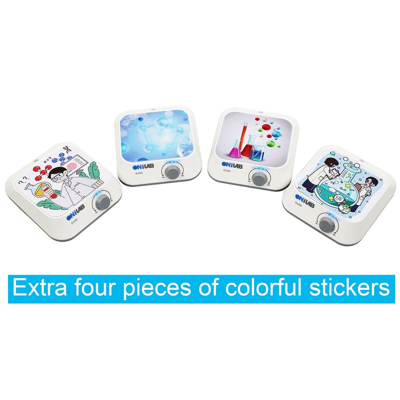 ONiLAB Magnetic Stirrer with 8PCS stir bar Set and stir bar Retriever, Magnetic Mixer Max Stirring Capacity 3000ml(No Heating) - Image 4