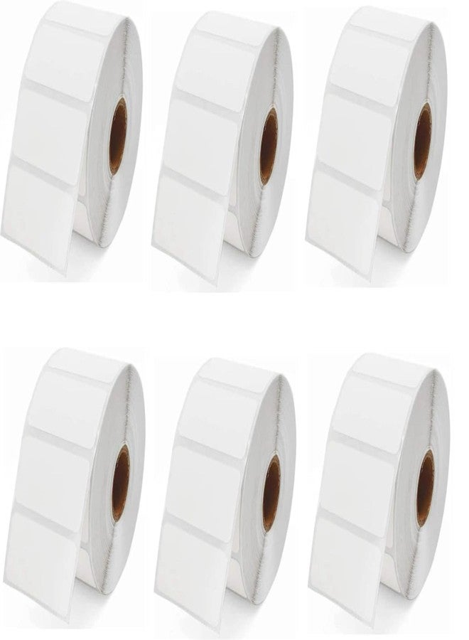True-Ally 50x30 Direct Thermal Sticker (0.5 inch Core) Barcode MRP Sticker Labels – 500 Labels/Roll Designed for Small Thermal Printers (60 mm Dia) (6 Rolls Per Pack (3000 Labels)) - Image 1