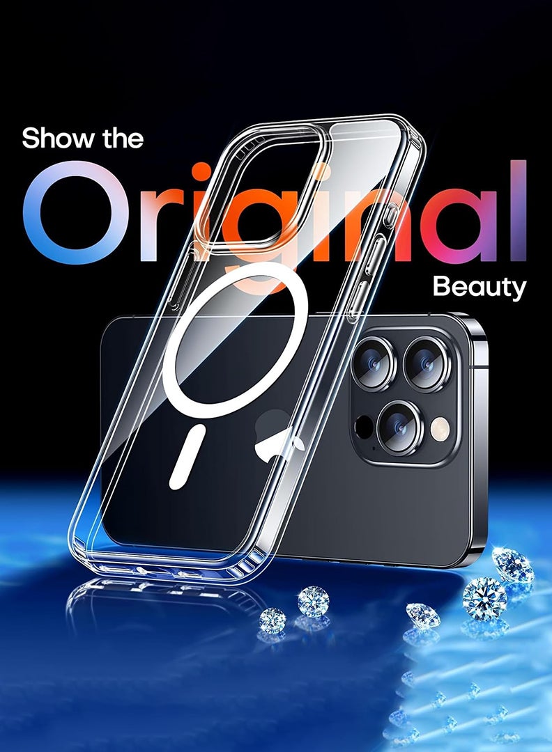 Theodor Magnetic Case for iPhone 15 Pro 6.1-inch Compatible with MagSafe Wireless Charging, Shockproof Phone Bumper Cover talk less do more copy  - Image 3