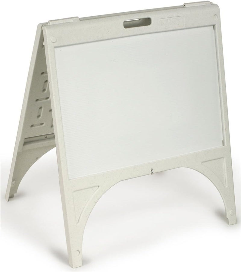 Displays2go Quik Sign 24 x 18 Sandwich Board White Plastic AFrame Sign Holder Double Sided Curb Sign for Outdoor Use - Image 2