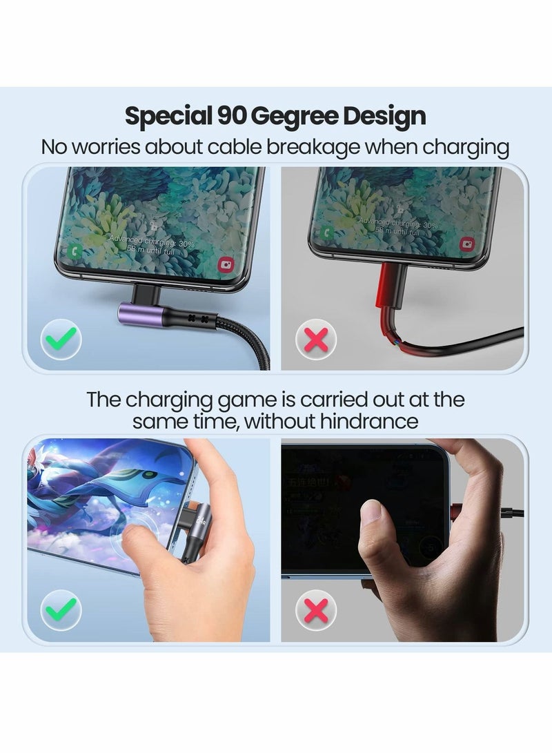 Captaintech Multi Charging Cable, Multi USB Cable Nylon Braided Universal 4 in 1 Multiple USB Cable Fast Charging Cord Adapter with Type-C, USB Port Connectors Compatible with Most Mobile Phones - Image 3