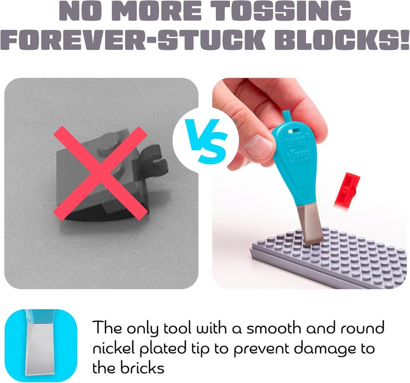 Brick Popper - World's Fastest Separator Tool - Efficient Remover for Kids and Adults - Perfect for Ages 6 and Up - Essential Tool (Light Blue) - Image 3