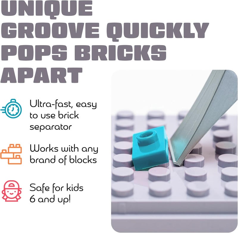 Brick Popper - World's Fastest Separator Tool - Efficient Remover for Kids and Adults - Perfect for Ages 6 and Up - Essential Tool (Light Blue) - Image 4
