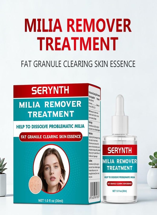 SERYNTH Premium Milia Remover Serum for Eyes & Face — Salicylic Acid Treatment for Stubborn Milia, Fat Granules & Bumps — Gentle Non-Irritating Spot Treatment Serum — Lightweight, All Skin Types (30ml - Image 2