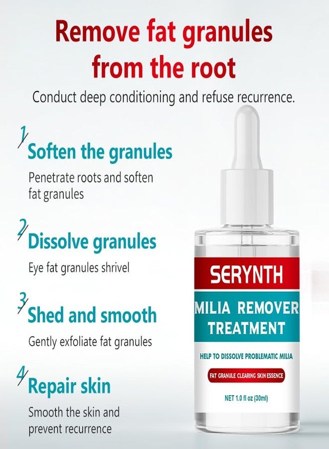 SERYNTH Premium Milia Remover Serum for Eyes & Face — Salicylic Acid Treatment for Stubborn Milia, Fat Granules & Bumps — Gentle Non-Irritating Spot Treatment Serum — Lightweight, All Skin Types (30ml - Image 3