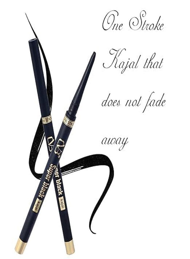 CVB C106 Super Black Kajal | Intense Long-Lasting Waterproof & Smudge-Proof Eye Pencil for Bold Definition - Image 2
