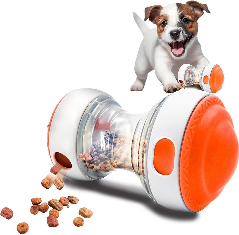 KASTWAVE Interactive Dog Enrichment Toy - Slow Feeder and Treat Dispenser, Adjustable Difficulty for Healthy Eating, Orange - Image 1