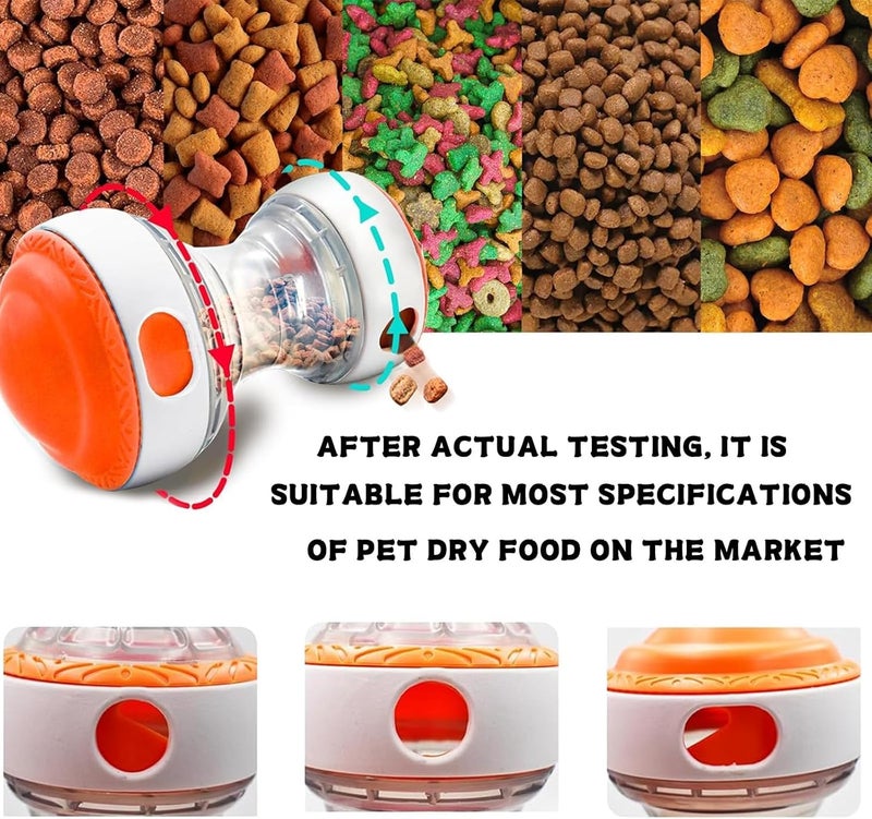 KASTWAVE Interactive Dog Enrichment Toy - Slow Feeder and Treat Dispenser, Adjustable Difficulty for Healthy Eating, Orange - Image 4