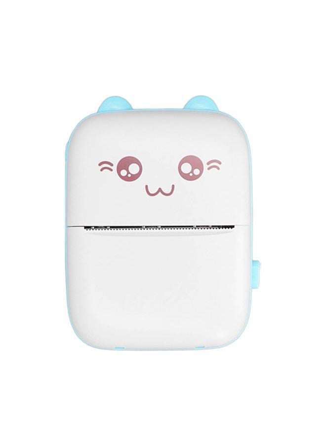 Thoraya - Thermal Printer USB Charging 200dpi Resolution Bluetooth Connection Portable Mini Picture Printer with Printing Paper Blue - Image 1