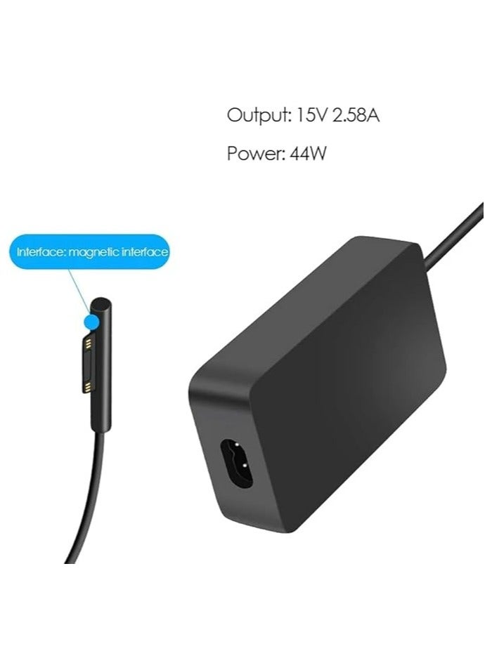 Terabyte Replacement 15V 2.58A (44W) Surface Pro Charger for Original Microsoft Surface Pro 9 8 7+ 7 6 5 4 3 X 1796 1769 1800 Laptop Power Adapter Supply - Image 1