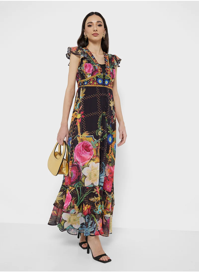 ELLA Abstract Print Dress