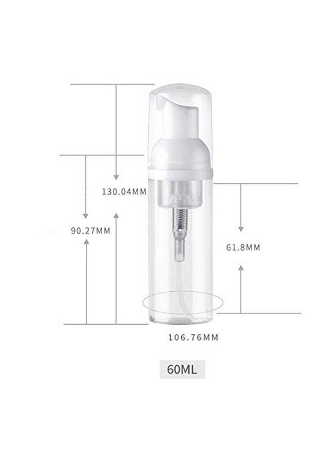 ericotry 3Pcs Empty Refillable Clear Plastic Foamer Bottle Pump Travel Size Foaming Dispenser Cosmetic Makeup Packaging Bottles Container For Liquid On Kitchen And Bathroom Countertops Size 60Ml/2Oz  - Image 5