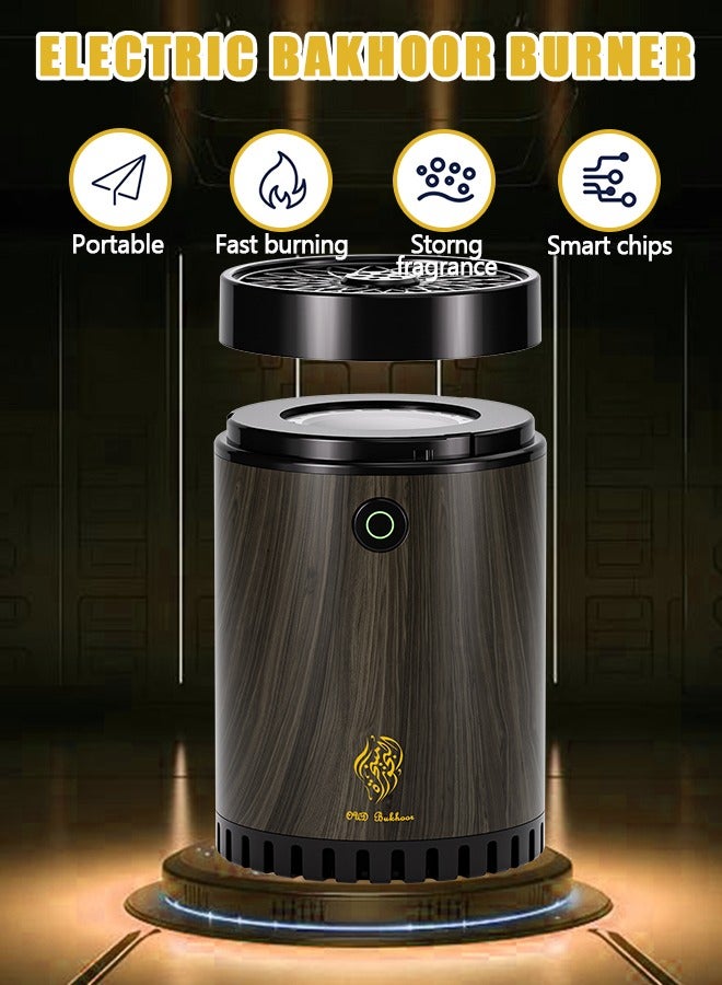 Telawah New model - (wooden) USB, Type-C power rechargeable incense burner, household Arabic bakhoor incense burner - Image 3