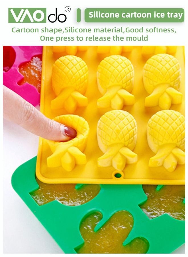 VAOdo - 4PCS Large Ice Cube Trays Silicone Easy to Demold Ice Maker Food Grade Silicone Suitable for Chocolate Baby Food Pudding Ice Cubes - Image 1