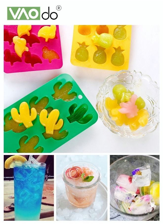 VAOdo - 4PCS Large Ice Cube Trays Silicone Easy to Demold Ice Maker Food Grade Silicone Suitable for Chocolate Baby Food Pudding Ice Cubes - Image 1