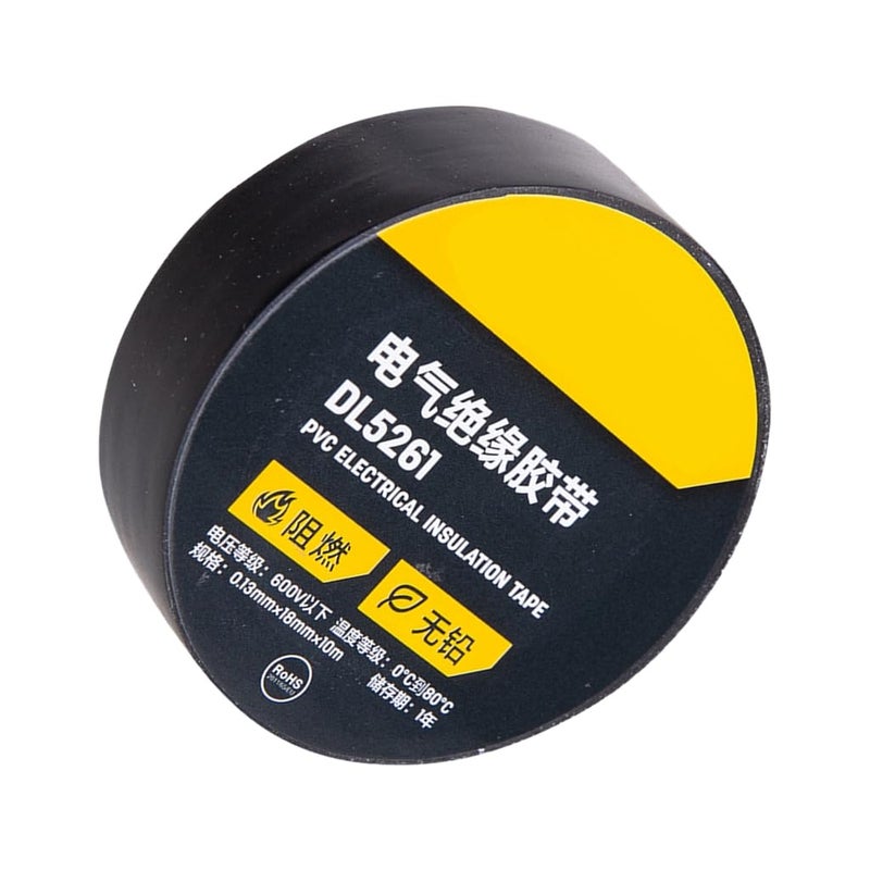 Black PVC Electrical Insulation Tape Waterproof Flame Retardant for Automotive Equipment Repair - Image 2