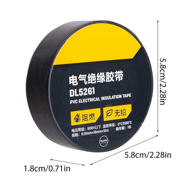 Black PVC Electrical Insulation Tape Waterproof Flame Retardant for Automotive Equipment Repair - Image 4