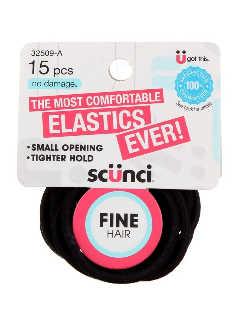 Scunci Hair Elastics 15 pieces pack of 2 - Image 1