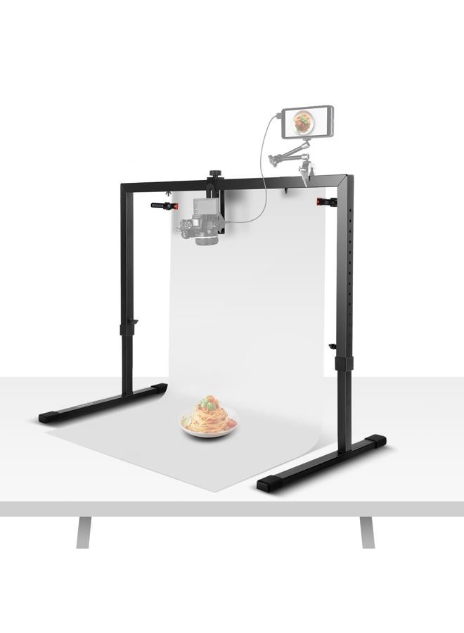 Neewer Overhead Camera Mount Rig for Top Down Shots, Heavy Duty Steel Tabletop Mount Stand Multi Device Platform for Flat Lay Photography Lighting Cooking Drawing Crafts, For Desks≥3.3'/1m Long, ST100  - Image 2