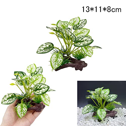 Smoothedo-Pets Fish Tank Decorations Aquarium Decoration Ornaments Accessories Betta Fish Hides Cave Rest Soft Leaf (Mix-Leaf-Set-C) - Image 4