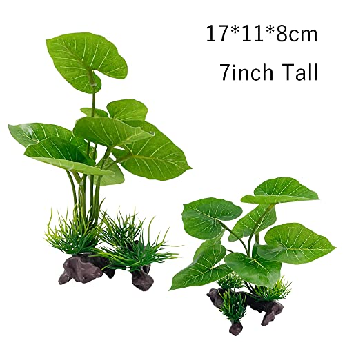Smoothedo-Pets Fish Tank Decorations Aquarium Decoration Ornaments Accessories Betta Fish Hides Cave Rest Soft Leaf (Mix-Leaf-Set-C) - Image 3