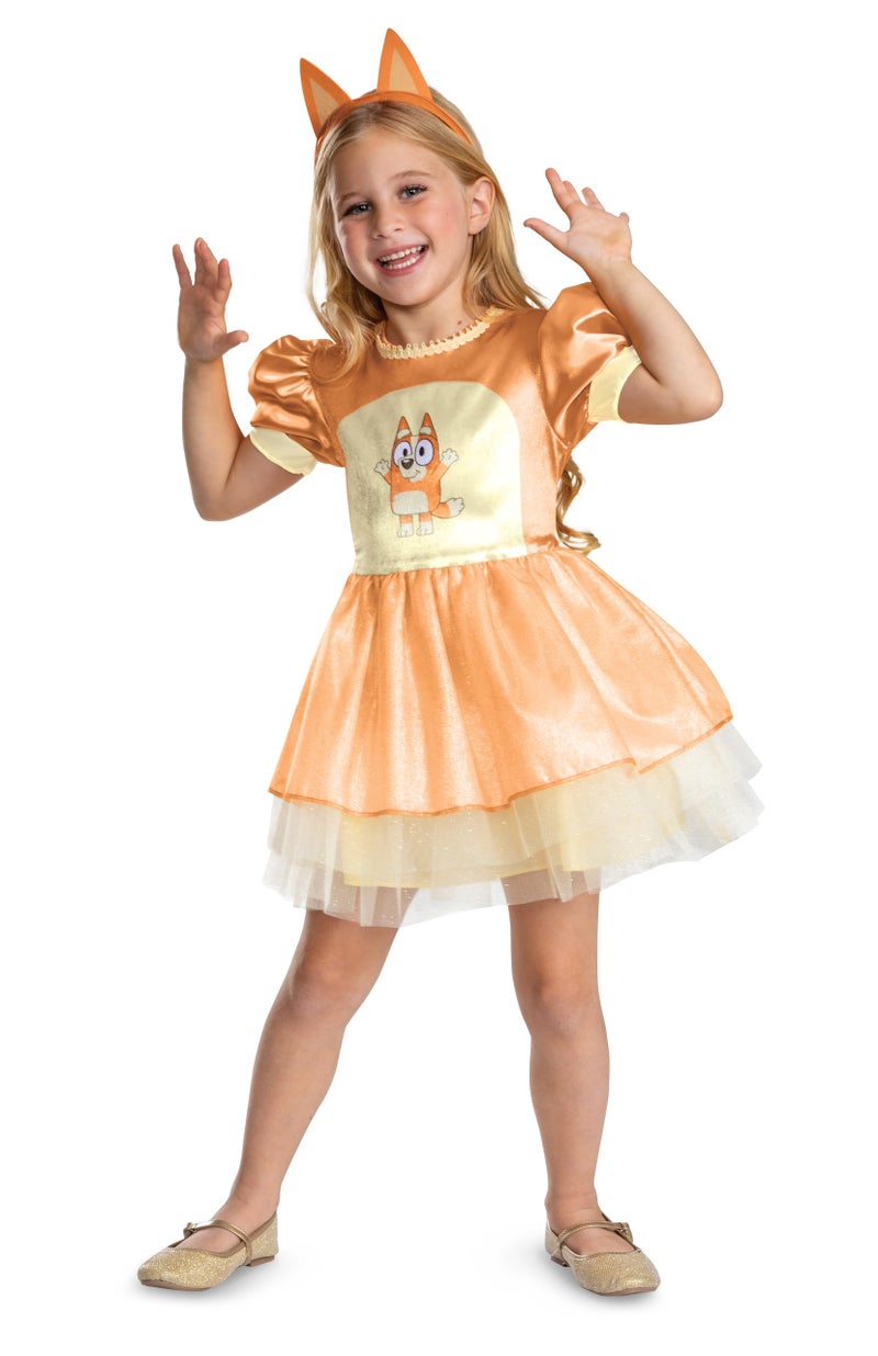 Disguise Bingo Skirt Costume for Kids, Official Bluey Character Outfit with Dress and Headband, Toddler Size Small (2T) - Image 1