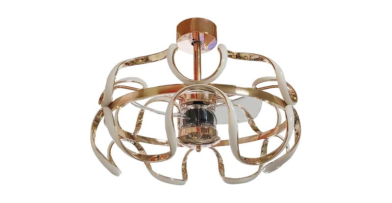 Aera Designer Fans Aera Avant24 Rose Gold Ceiling Fan with Remote Control Noiseless 28W DC Motor 120W LED Light 3 ABS Fan Blades Premium Ceiling Fan Designer Fan for Home  - Image 1