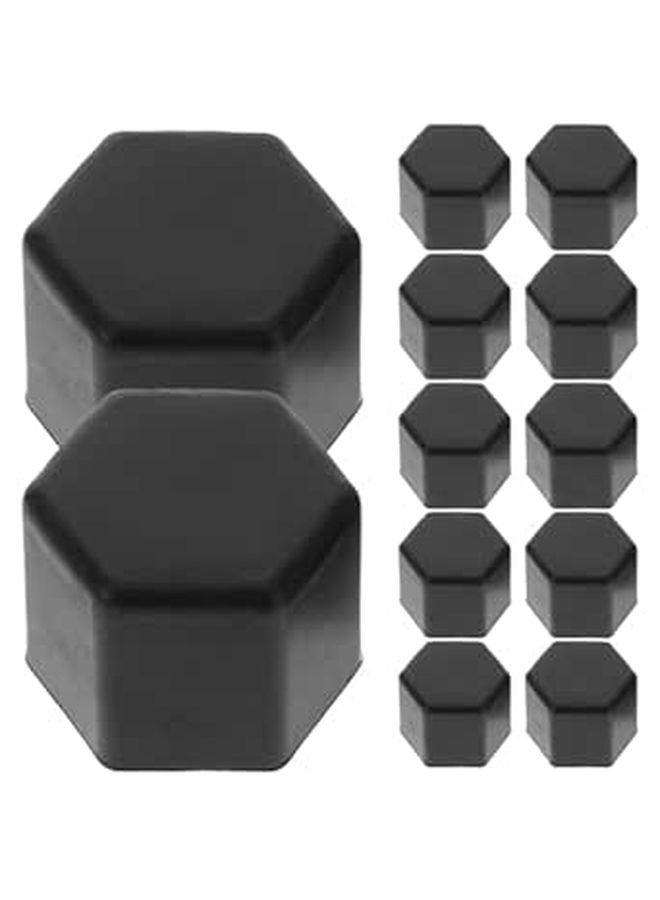 20pcs Black Wheel Lug Nut Covers Replaceable Auto Tire Hub Cap Universal Antirust Dustproof Protection For Car Wheel Hub Accessories - Image 1