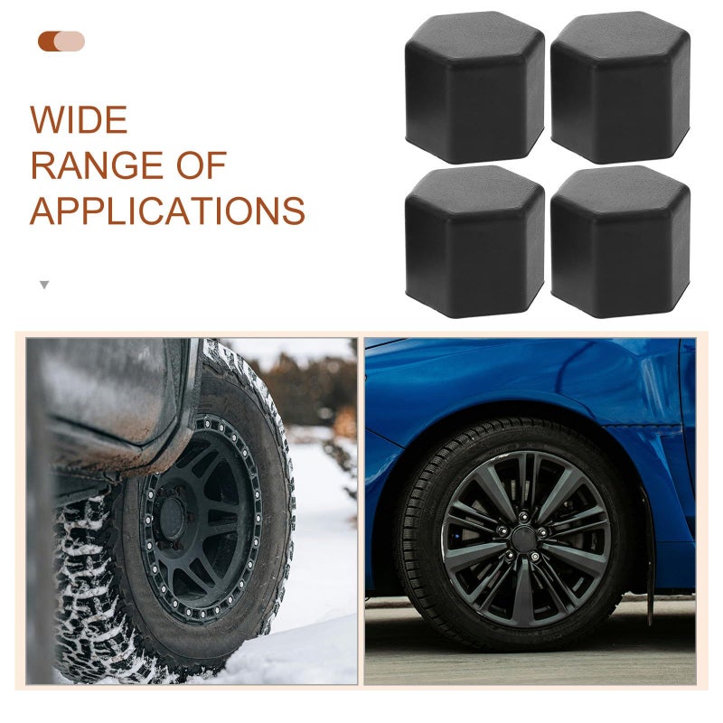 20pcs Black Wheel Lug Nut Covers Replaceable Auto Tire Hub Cap Universal Antirust Dustproof Protection For Car Wheel Hub Accessories - Image 4