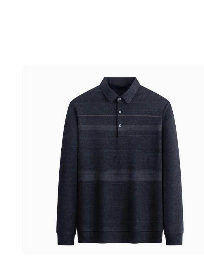 AOKANG Men's Business Casual Long Sleeve T-Shirt POLO - Image 1