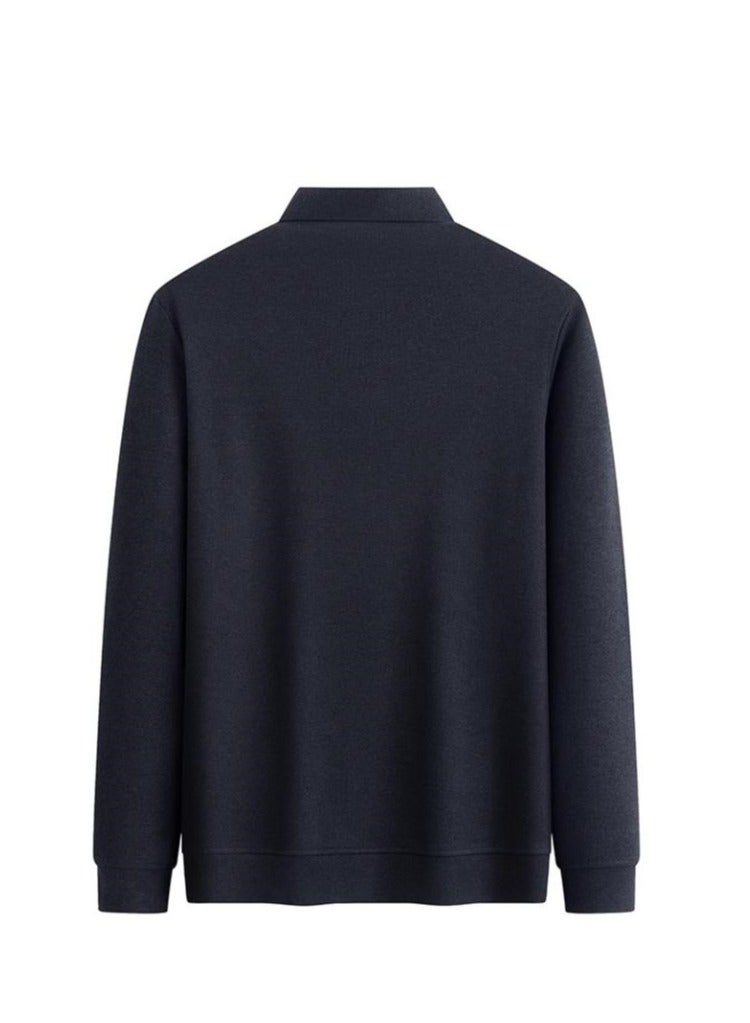 AOKANG Men's Business Casual Long Sleeve T-Shirt POLO - Image 2