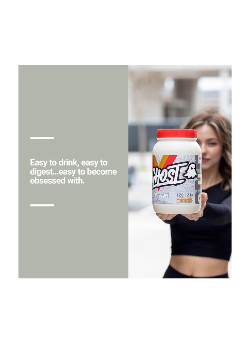Ghost - Vegan Protein Powder, Chocolate Cereal Milk - 2.2lb, 20g of Protein - Plant-Based Pea & Organic Pumpkin Protein - ­Post Workout & Nutrition Shakes, Smoothies, & Baking - Soy & Gluten-Free - Image 1