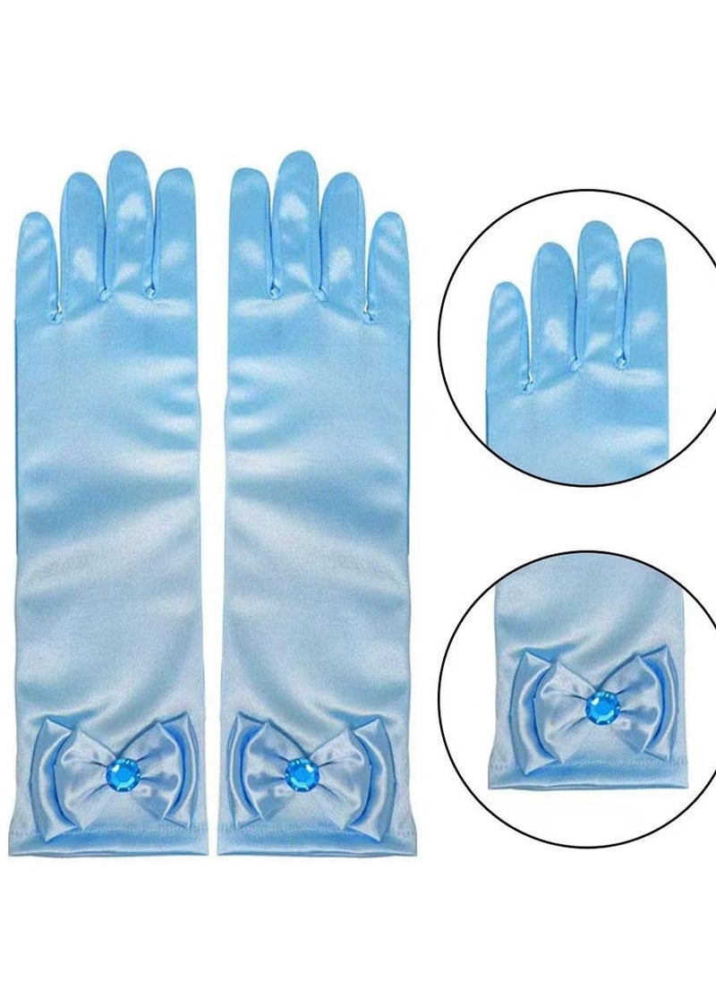 DELGREEN - 5-Piece Princess Elsa Belle Sofia Dress Up Fancy Cosplay Costume Accessories Set - Image 1