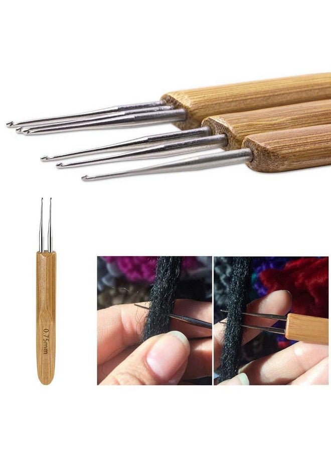 FFNIU 5 Pcs Dreadlocks Tool Set Includes 3 Pcs Dreadlocks Crochet 1 Hook 2 Hooks 3 Hooks Hair Weaving Needle Crochet, 2 Pcs Crochet Hair Tools Interlocking Dreadlock Needle Accessories for Braid Craft - Image 4