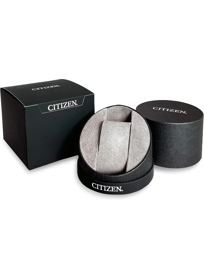 CITIZEN Men's Calf Leather Eco-Drive Standard Watch AW1723-02E - 45.8 mm