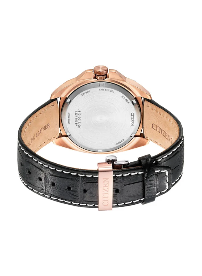 CITIZEN Men's Calf Leather Eco-Drive Standard Watch AW1723-02E - 45.8 mm