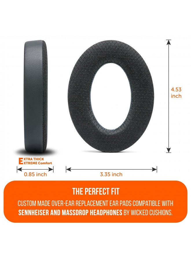 WC Freeze PC38X - Cooling Gel Earpads for Sennheiser PC38X / PC37X / HD599 / HD598/ HD560S / Game ONE & More, Made by Wicked Cushions - Elevate Comfort, Durability, & Sound | Black - Image 4