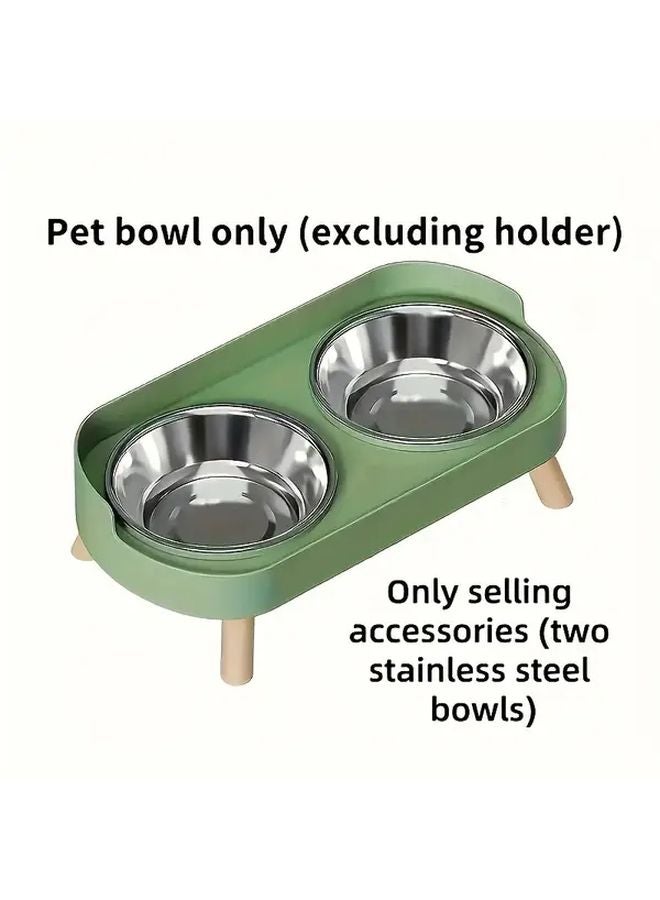 قطعتان من أوعية طعام وماء للكلاب والقطط، مصنوعة من الفولاذ المقاوم للصدأ، بسعة كبيرة ومقاومة للانقلاب - Image 4