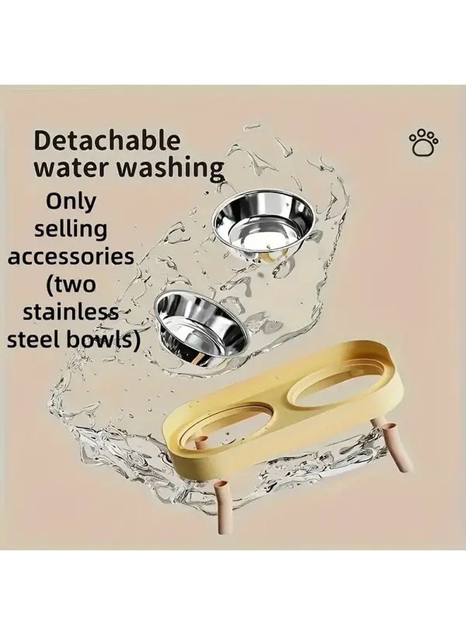 قطعتان من أوعية طعام وماء للكلاب والقطط، مصنوعة من الفولاذ المقاوم للصدأ، بسعة كبيرة ومقاومة للانقلاب - Image 5