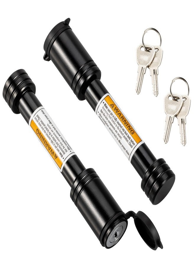 TOPSHINE Black Hitch Pin Lock, 5/8" Dia Trailer Hitch Looking Pin with Keys Keyed Alike for 2 inch Receiver - Image 1