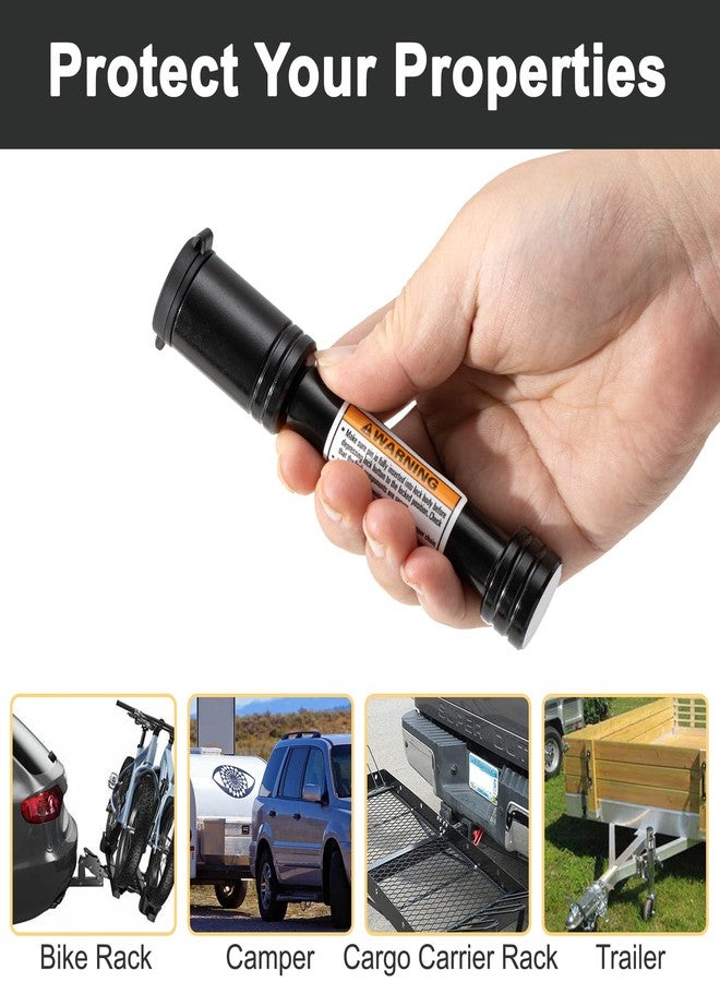 TOPSHINE Black Hitch Pin Lock, 5/8" Dia Trailer Hitch Looking Pin with Keys Keyed Alike for 2 inch Receiver - Image 5