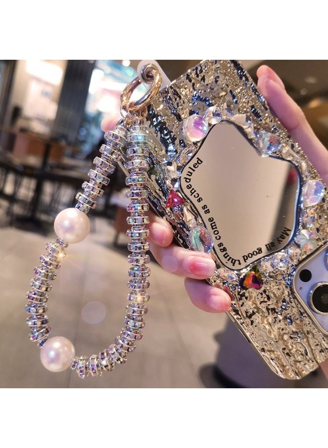 NIBEMINENT Super Cute Beaded Phone Charm – Trendy Phone Chain Wrist Strap, Shining Beads Chain Lanyard for Cell Phone - Image 2