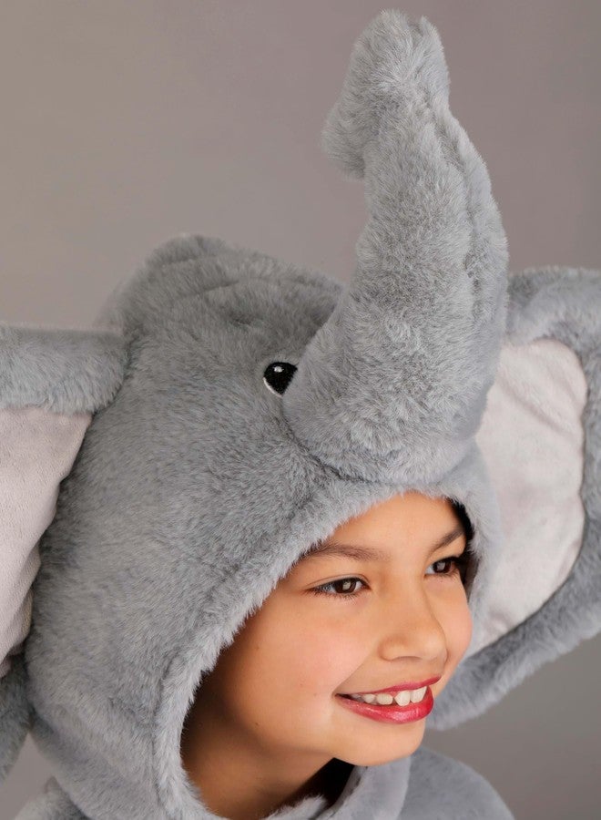 Fun Costumes Kids Adorable Elephant Costume | Children Jungle Animal Jumpsuit with Hood, Shoe Covers for Dress Up, Halloween Medium - Image 4