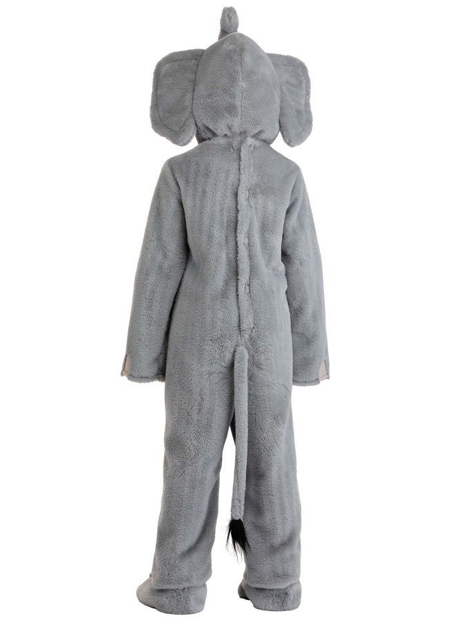 Fun Costumes Kids Adorable Elephant Costume | Children Jungle Animal Jumpsuit with Hood, Shoe Covers for Dress Up, Halloween Medium - Image 3