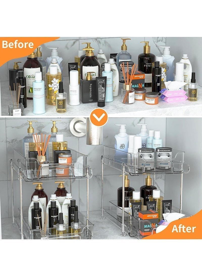 Yoawllty Makeup Organizer, Stackable Drawers Storage Drawers, Clear Home Display Box, Pull Out Cosmetic Drawer, Dustproof Cosmetics Storage Box - Image 5